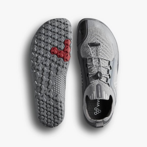 Vivobarefoot Primus Trail Knit FG Womens in Ultimate Grey - Picture 2 of 8